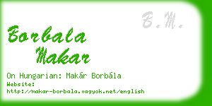 borbala makar business card